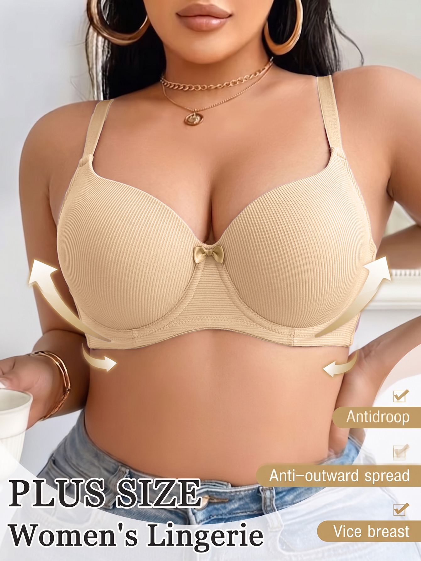 Plus Size Anti-Sagging Women B - Minimizer Bra Women ulasan dan harga