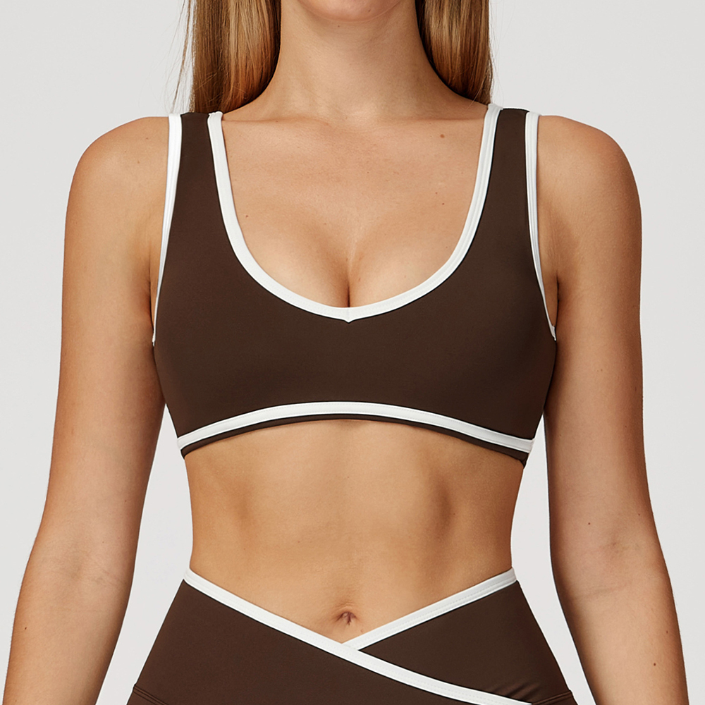 V-Neck Sports Bra Women Top Pu - Minimizer Bra Women ulasan dan harga