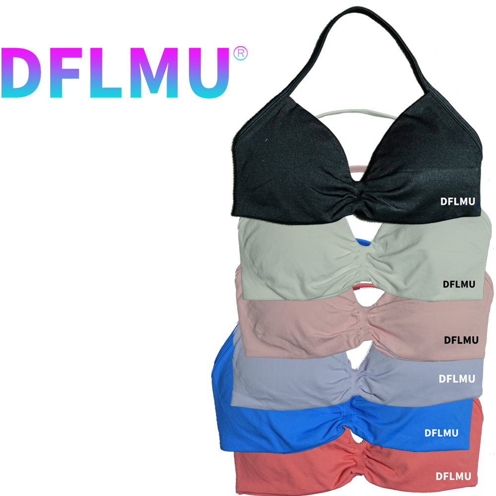 DFLMU Women Halter Sports Bra  - T Shirt Bra Seamless ulasan dan harga