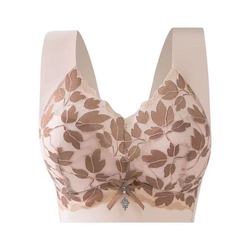 Comfortable Leaf Lace Deep V B - Wirefree Bra Comfort ulasan dan harga