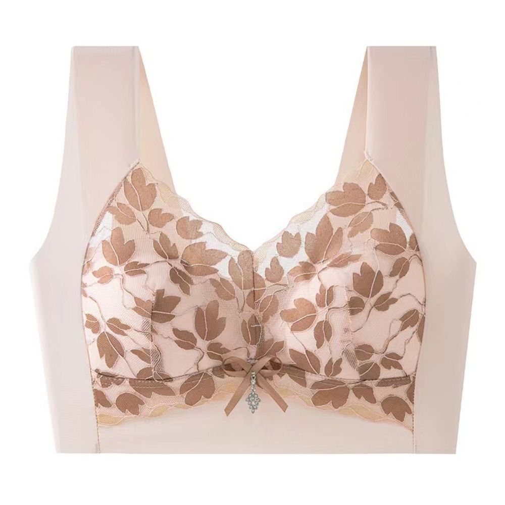 Comfortable Leaf Lace Deep V B - Wirefree Bra Comfort ulasan dan harga