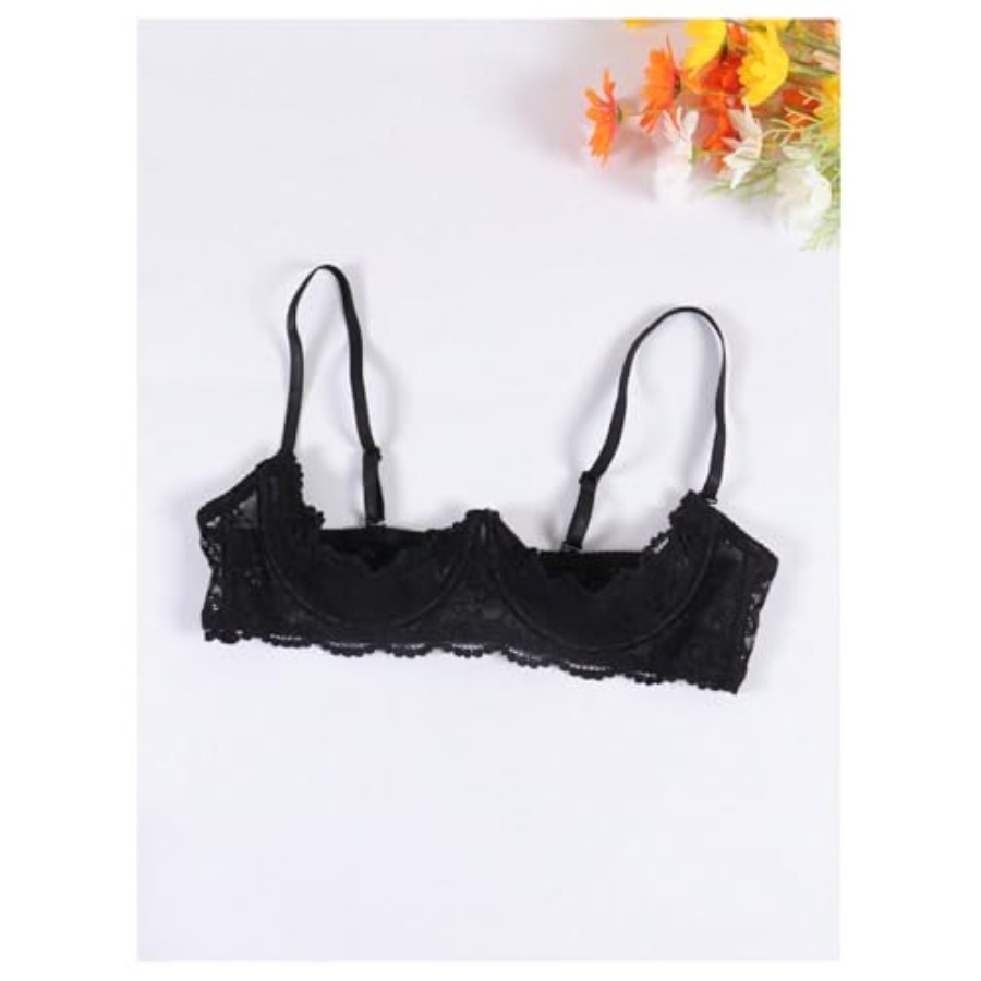 OYOANGLE Women's 1/4 Cup Lace  - Demi Bra Balconette ulasan dan harga