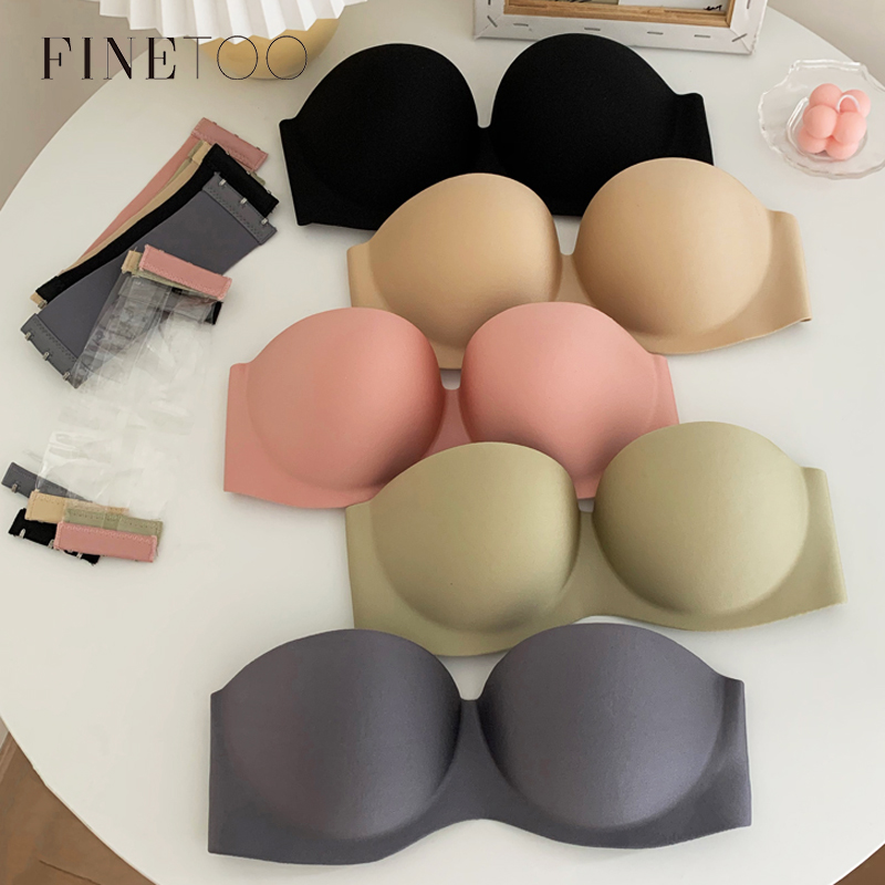 FINETOO Sexy Strapless Bras Wo - T Shirt Bra Seamless ulasan dan harga